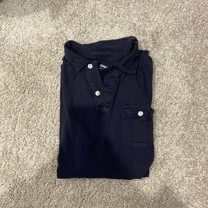 Navy GAP mens long sleeve collared shirt, size L